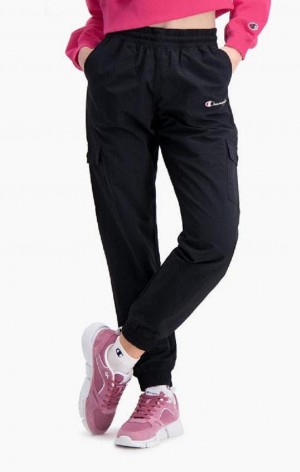 Dámské Jogger Kalhoty Champion Script Logo Cargo Trousers Černé | 0753-LYUDH