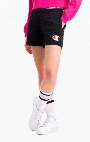 Dámské Kraťasy Champion Double Waistband Shorts Černé | 7365-ASXTB