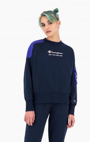 Dámské Mikiny Champion New York Sweatshirt Fialové | 1245-GFZJM