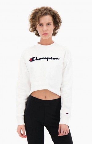 Dámské Mikiny Champion Velvet Script Logo High Neck Sweatshirt Růžové | 8937-DWOQR