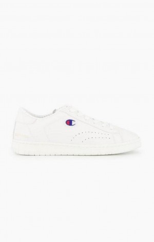 Dámské Sportovní Boty Champion Embroidered Logo Læder Trainers Bílé | 1085-USOZT