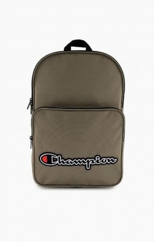 Dámské Tašky Champion Felt Script Logo Air Mesh Backpack Hnědé | 7842-VLGIX