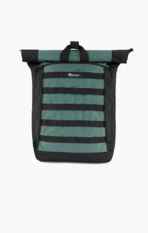 Dámské Tašky Champion Jacquard Logo Ripstop Coated Backpack Černé | 4016-BRMXV