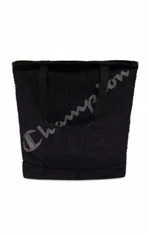 Dámské Tašky Champion Logo Tape Shopper Tote Bag Černé | 5794-OLRDP