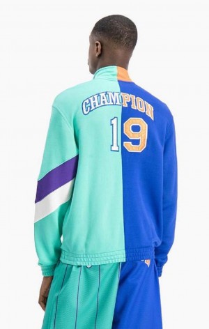 Pánské Bundy Champion NBMIX Patchwork 'Champion 19' Basketball Jacket Blankyt | 7412-JUGXQ