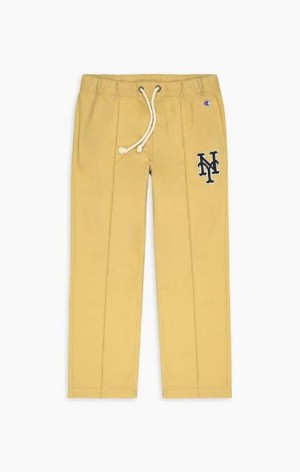 Pánské Jogger Kalhoty Champion New York MLB Rovný Trousers Béžový | 0594-PDQWH