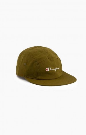 Pánské Klobouky Champion Classic Script Logo Baseball Cap Olivy Zelené Zelene | 1486-LHCQW