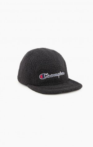 Pánské Klobouky Champion Embroidered Script logo Teddy Baseball Cap Černé | 3845-KTXDW