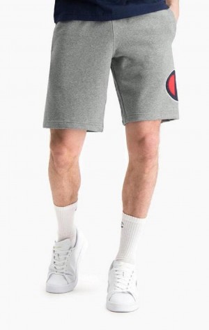 Pánské Kraťasy Champion Oversized Satin & Twill C Logo Shorts Tmavě Šedé | 2165-SJOTG