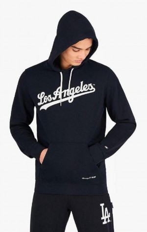 Pánské Mikina s Kapucí Champion Los Angeles MLB Hoodie Černé | 5801-BUJSX