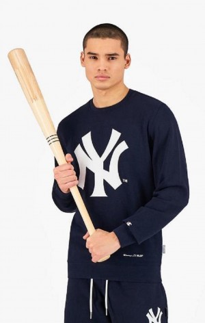 Pánské Mikiny Champion New York MLB Sweatshirt Tmavě Blankyt | 2475-EXRWK