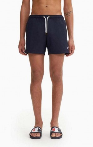 Pánské Plavky Champion Contrast Seam Detail Swim Shorts Tmavě Blankyt | 1853-YJBTK