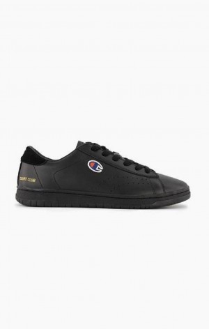 Pánské Sportovní Boty Champion Court Club Patch Logo Trainers Černé | 5648-XFRVA