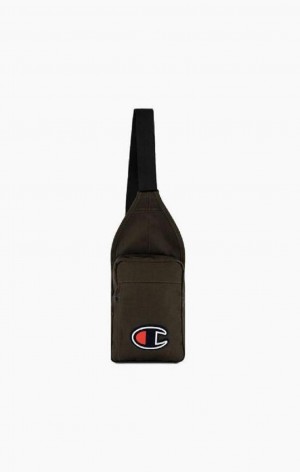 Pánské Tašky Champion Felt C Logo Shoulder Bag Tmavě Tyrkysové | 9160-WSUFA