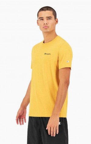 Pánské Tričko Champion Small Script Logo T-Shirt Oranžové | 5742-XGLOY