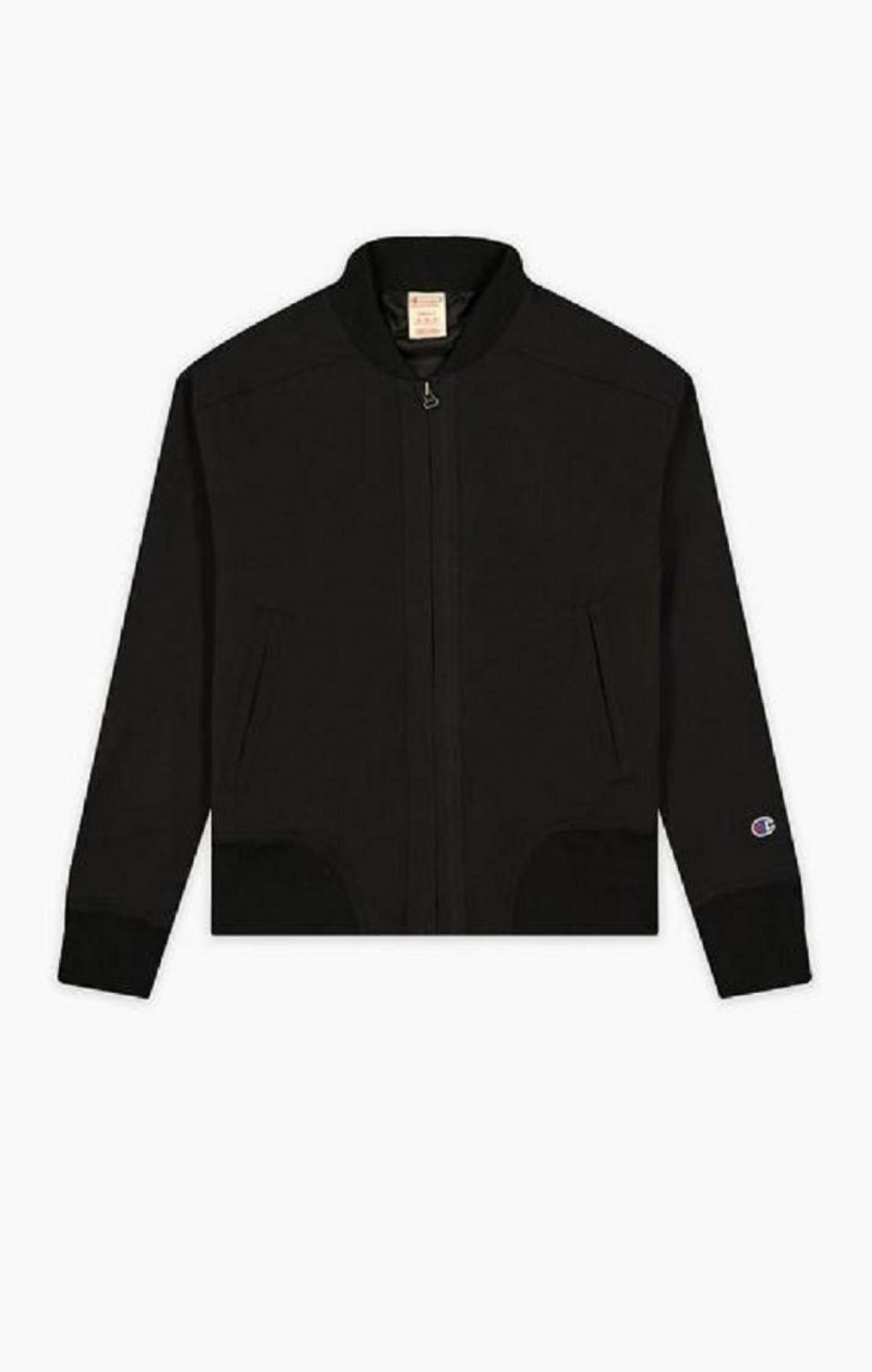 Dámské Bundy Champion Cropped Stretch Bomber Jacket Černé | 4219-DILMW