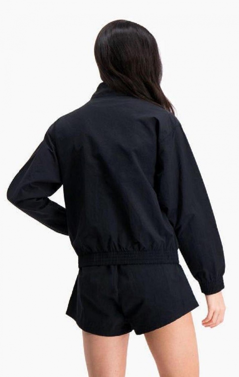 Dámské Bundy Champion Vody Repellent Zip-Through Track Jacket Černé | 6731-AGHTM