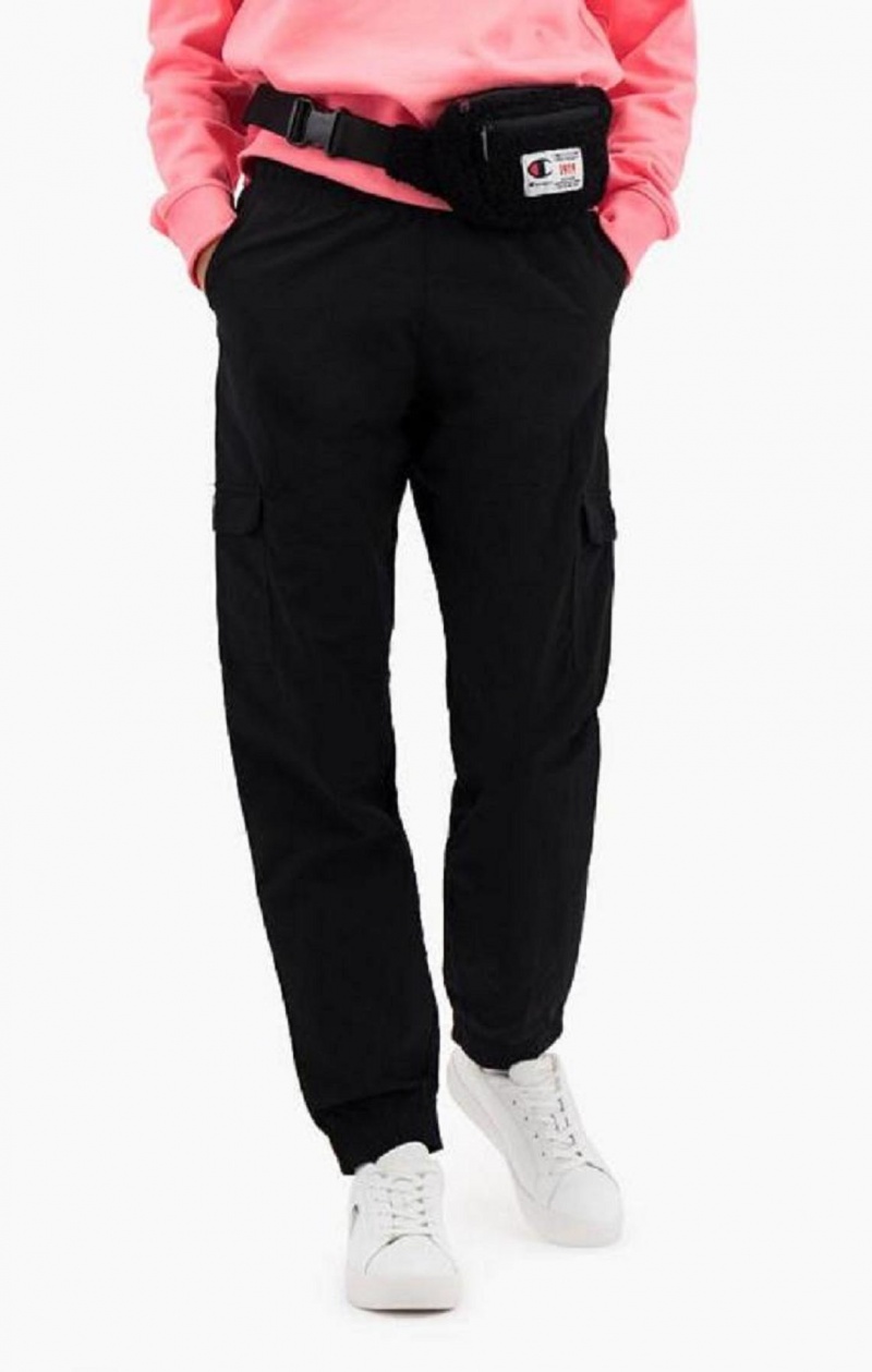 Dámské Jogger Kalhoty Champion C Logo Cargo Trousers Černé | 9260-SZTNH