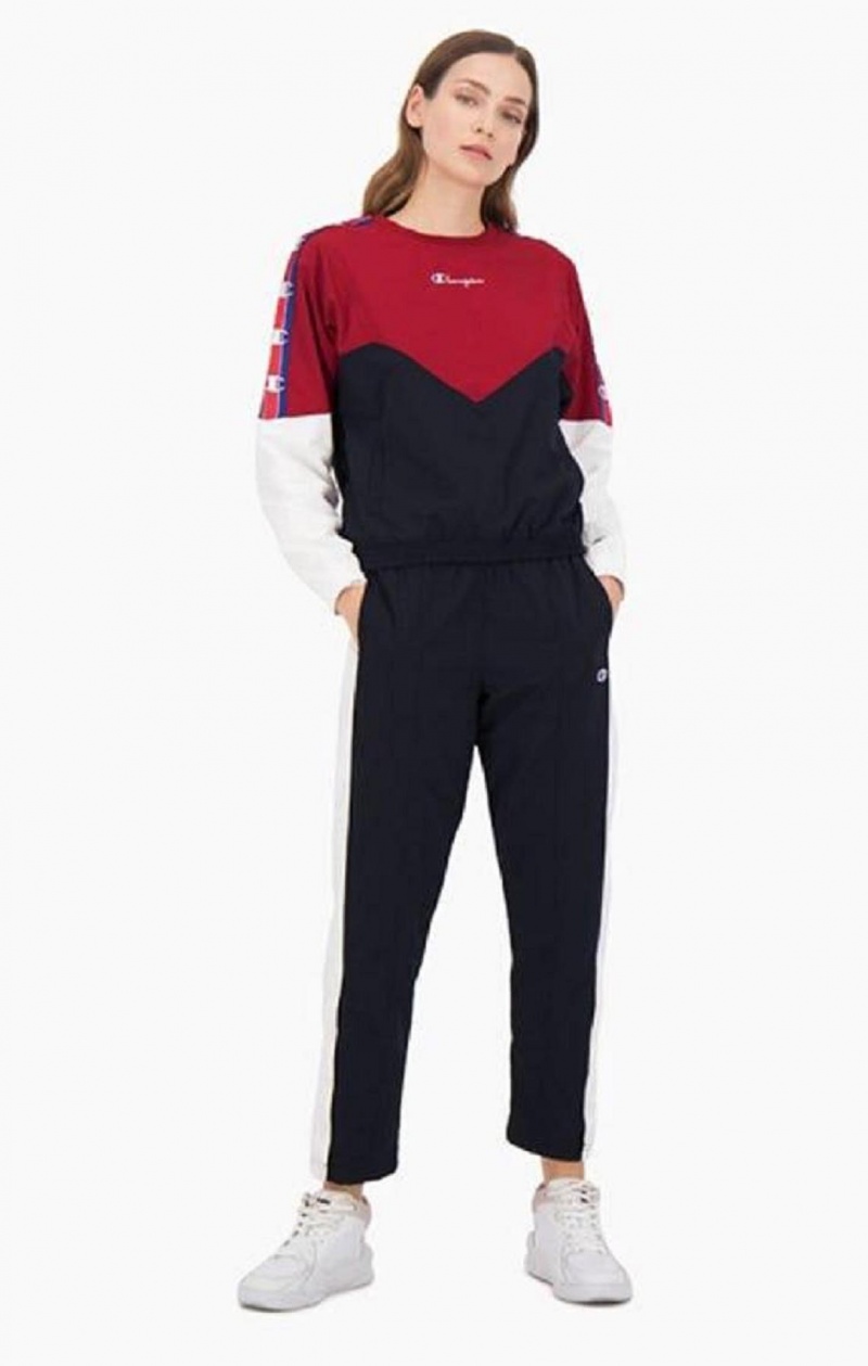 Dámské Jogger Kalhoty Champion Colour Block Popper Track Pants Černé | 7103-BTMUR