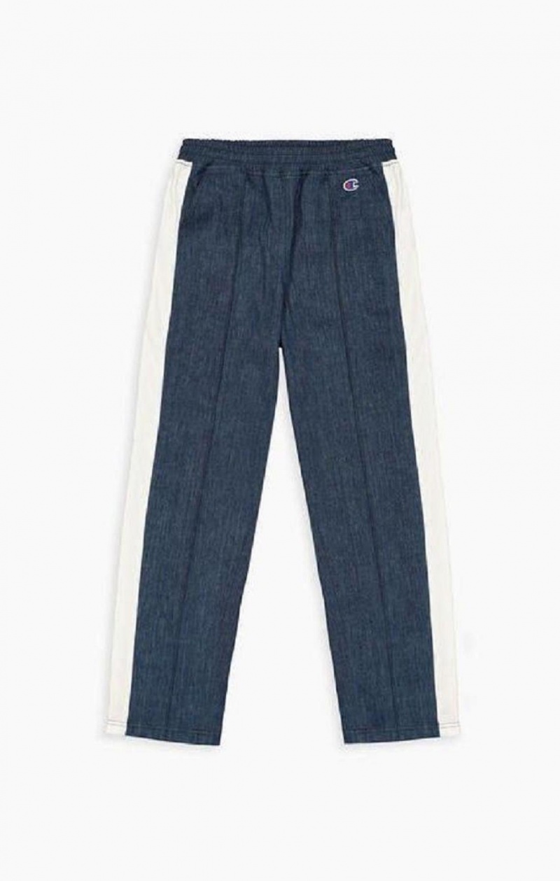 Dámské Jogger Kalhoty Champion Denim Stripe Flared Track Pants Tyrkysové Blankyt | 6973-NTBGV