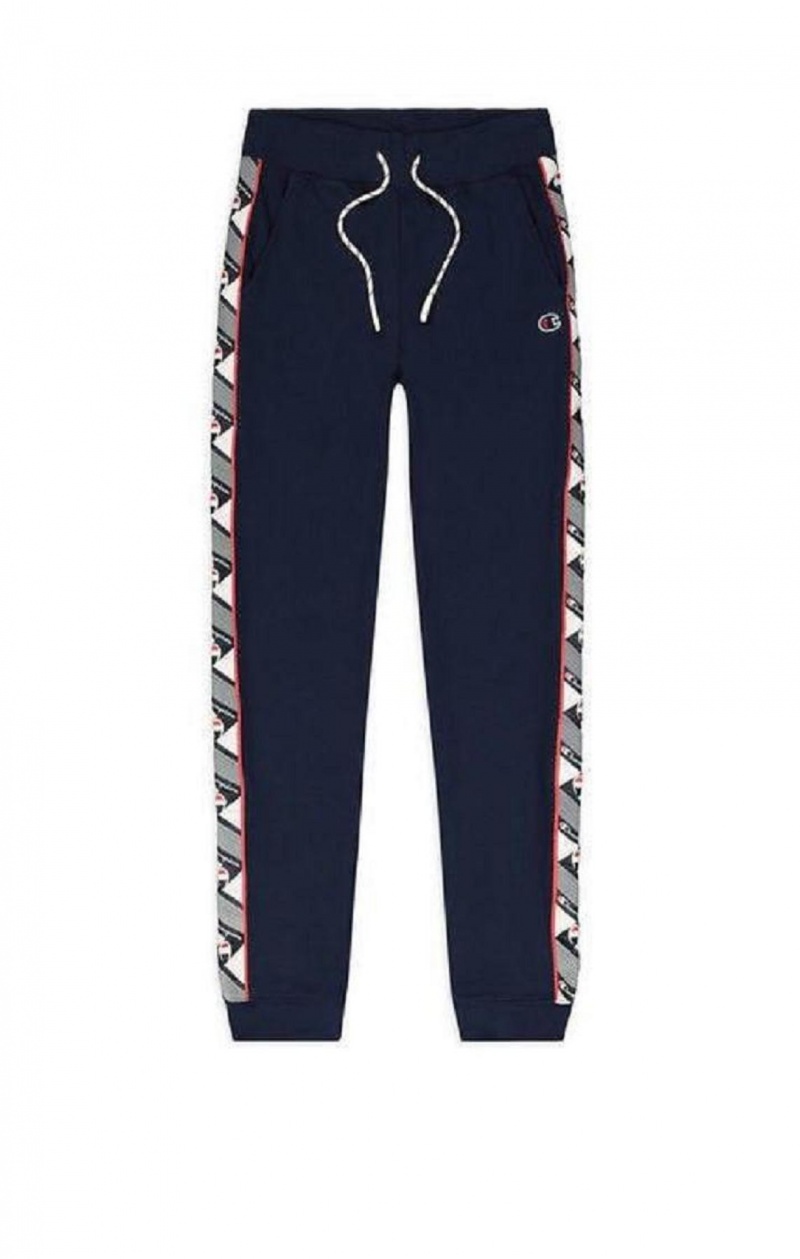 Dámské Jogger Kalhoty Champion Jacquard Logo Tape Joggers Tmavě Tyrkysové | 1409-XJSHD