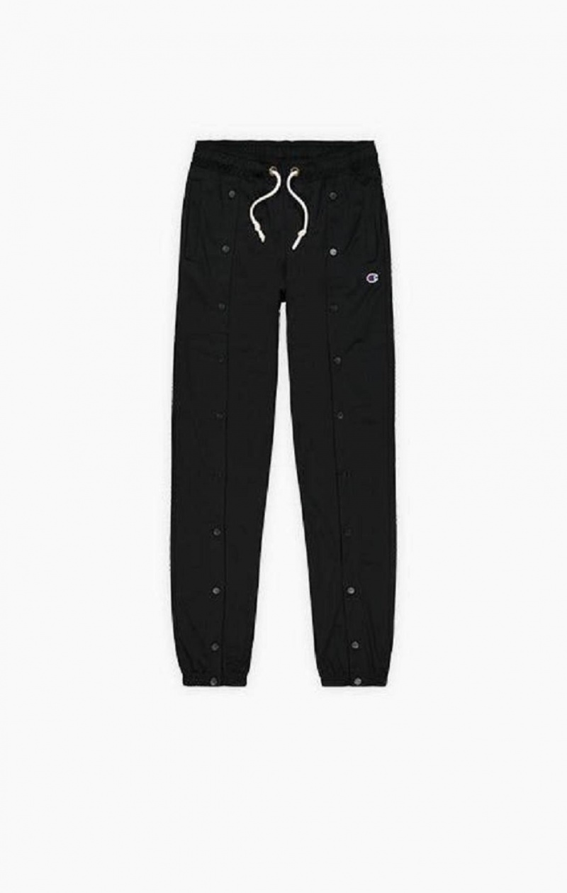 Dámské Jogger Kalhoty Champion Popper Front Track Pants Černé | 2837-UFJHX