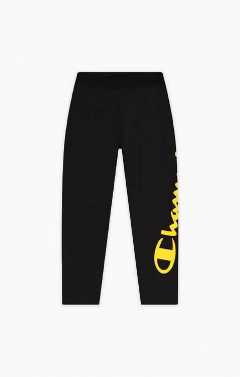 Dámské Jogger Kalhoty Champion Script Logo 7/8 Leggings Černé | 4651-DAFCY