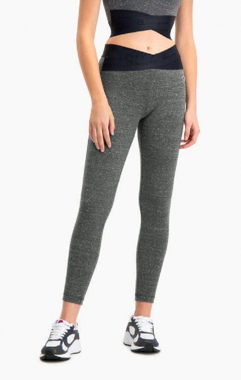 Dámské Jogger Kalhoty Champion Script Logo Crossover Tréninková Leggings Tmavě Šedé | 6829-MVFGQ