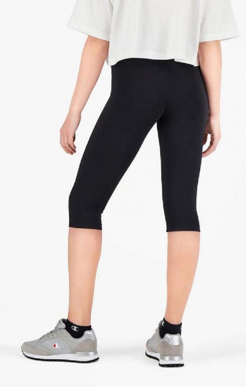 Dámské Jogger Kalhoty Champion Script Logo Stretch Bavlněné Leggings Černé | 2943-HWSKR