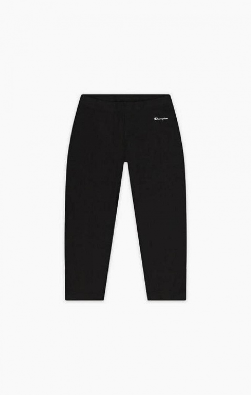 Dámské Jogger Kalhoty Champion Script Logo Stretch Bavlněné Leggings Černé | 2943-HWSKR