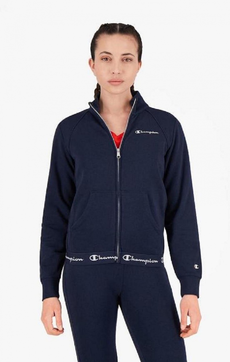 Dámské Jogger Kalhoty Champion Script Logo Pasem Zip-Up Sweatsuit Tmavě Blankyt | 4825-KQYXD