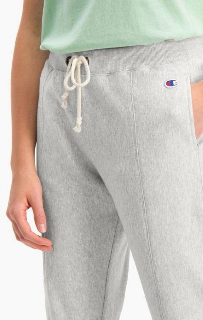 Dámské Jogger Kalhoty Champion Slim Fit Seam Detail Reverse Weave Joggers Světle Šedé | 7082-EJRGA