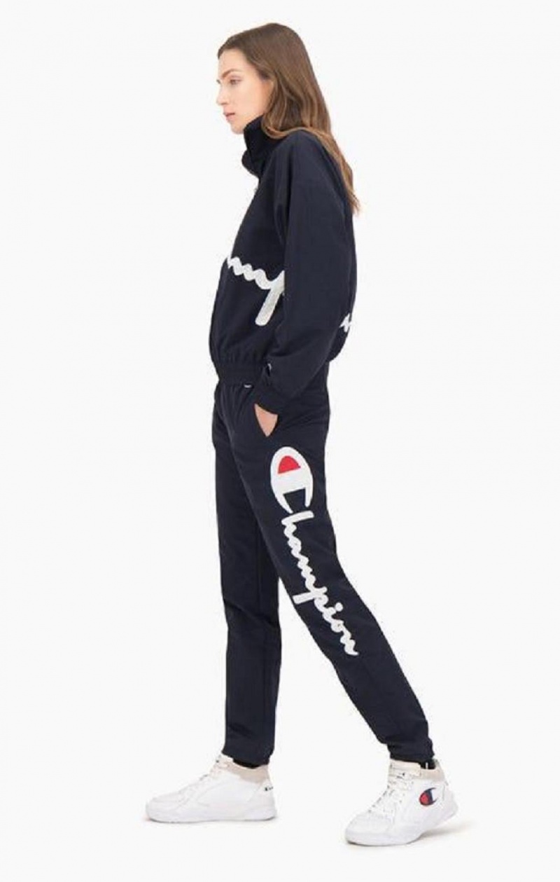 Dámské Jogger Kalhoty Champion Statement Script Logo Leg Track Pants Tmavě Blankyt | 0249-UOPDS