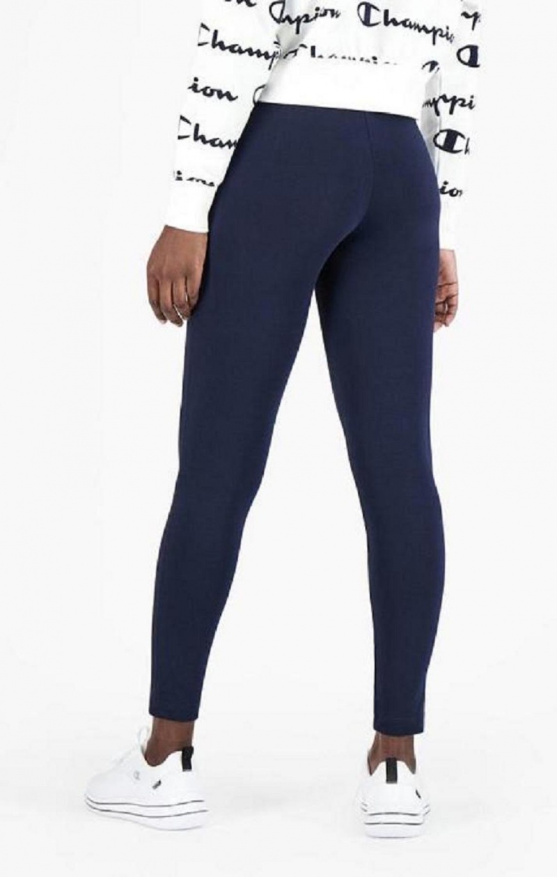 Dámské Jogger Kalhoty Champion Stretch Bavlněné Terry Leggings Tmavě Blankyt | 8391-QEOIS