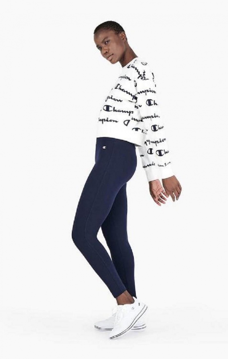 Dámské Jogger Kalhoty Champion Stretch Bavlněné Terry Leggings Tmavě Blankyt | 8391-QEOIS