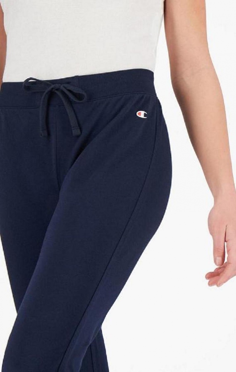 Dámské Jogger Kalhoty Champion Stretch Bavlněné Terry Joggers Tmavě Blankyt | 8359-QAEWL