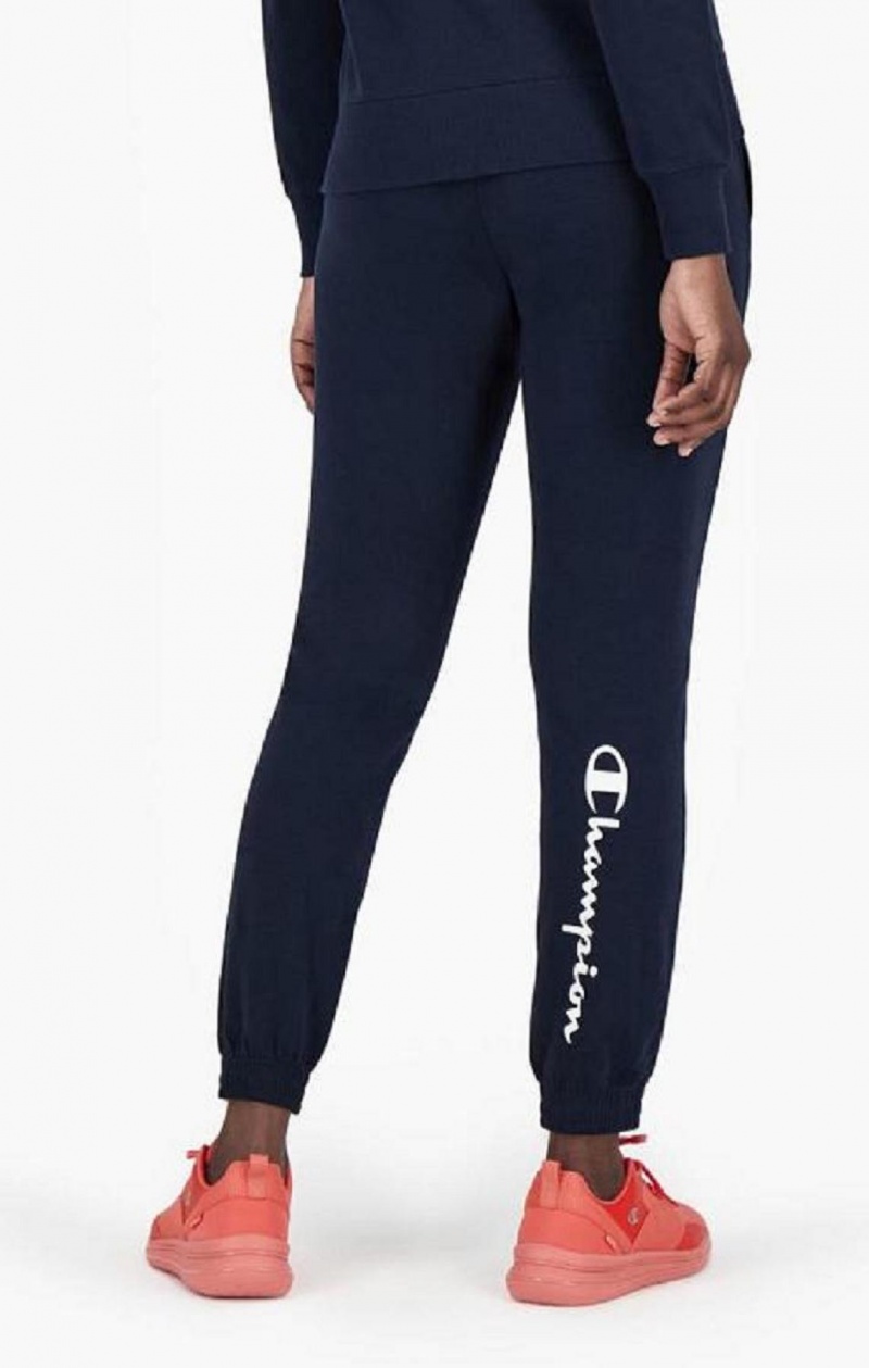 Dámské Jogger Kalhoty Champion Stretch Bavlněné Terry Joggers Tmavě Blankyt | 3501-OILNA