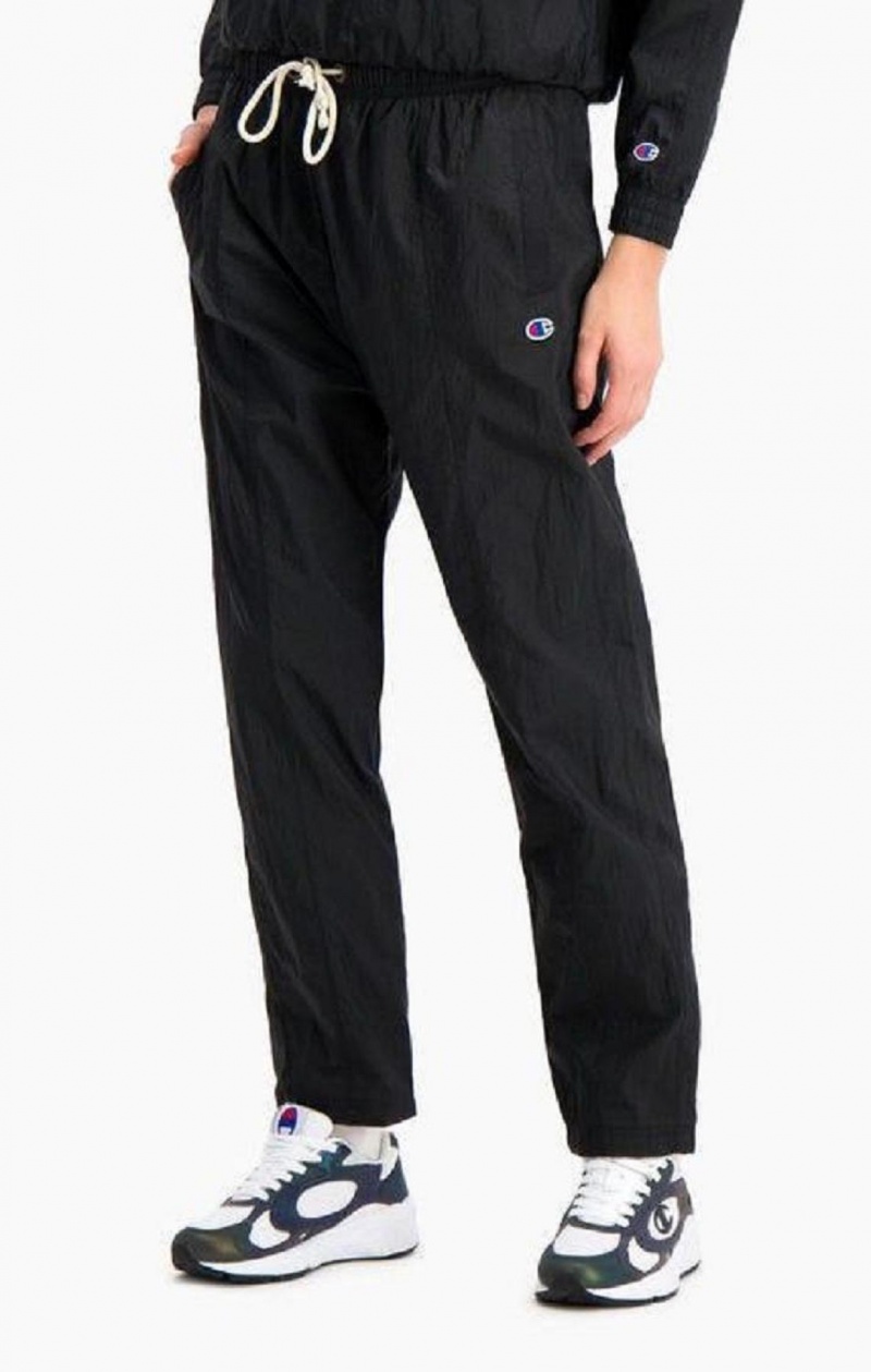 Dámské Jogger Kalhoty Champion Tape Detail Slim Fit Track Pants Černé | 3826-WXJUV