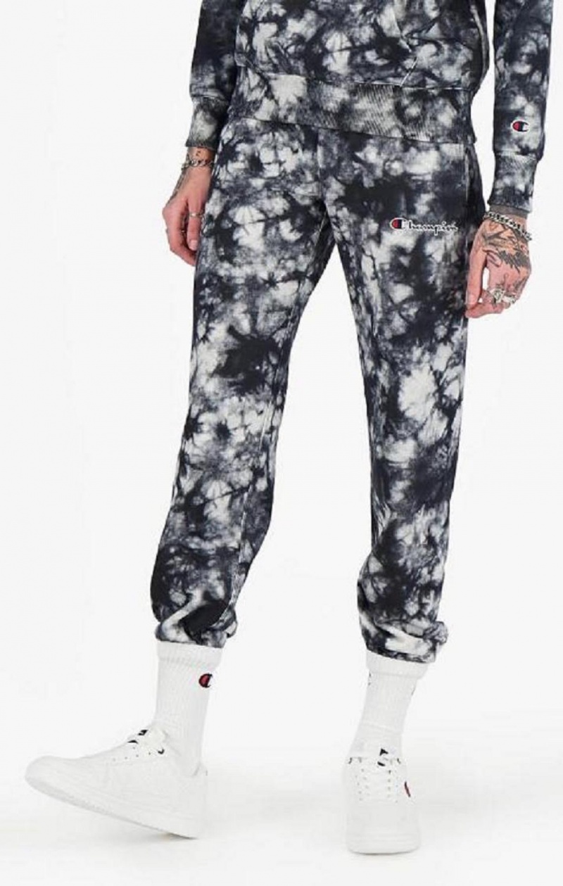 Dámské Jogger Kalhoty Champion Tie Dye Digitální Print Joggers Černé Bílé | 9402-GJEHC