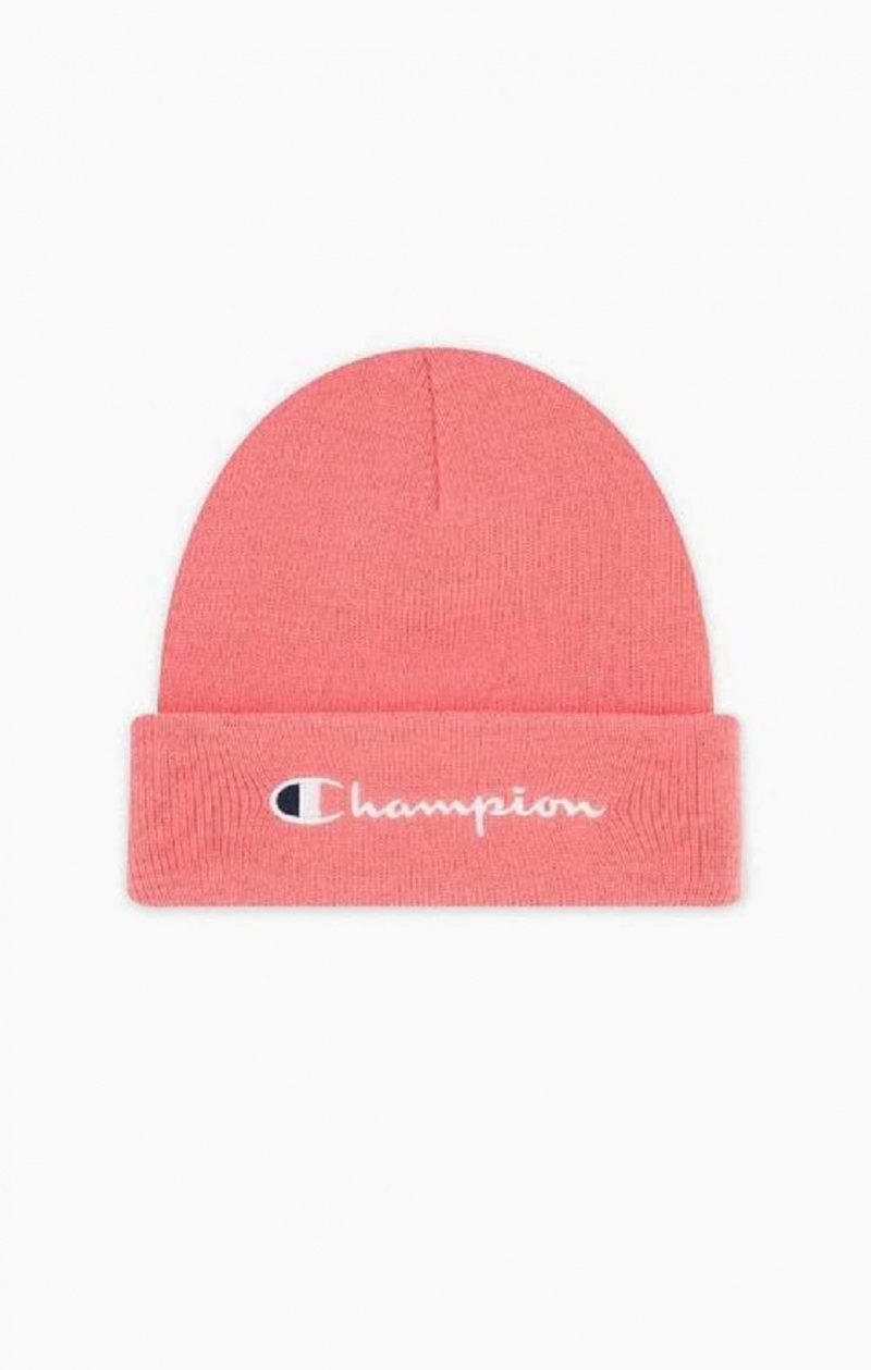 Dámské Klobouky Champion Embroidered Script Logo Beanie Hat Růžové | 9703-IUSFY