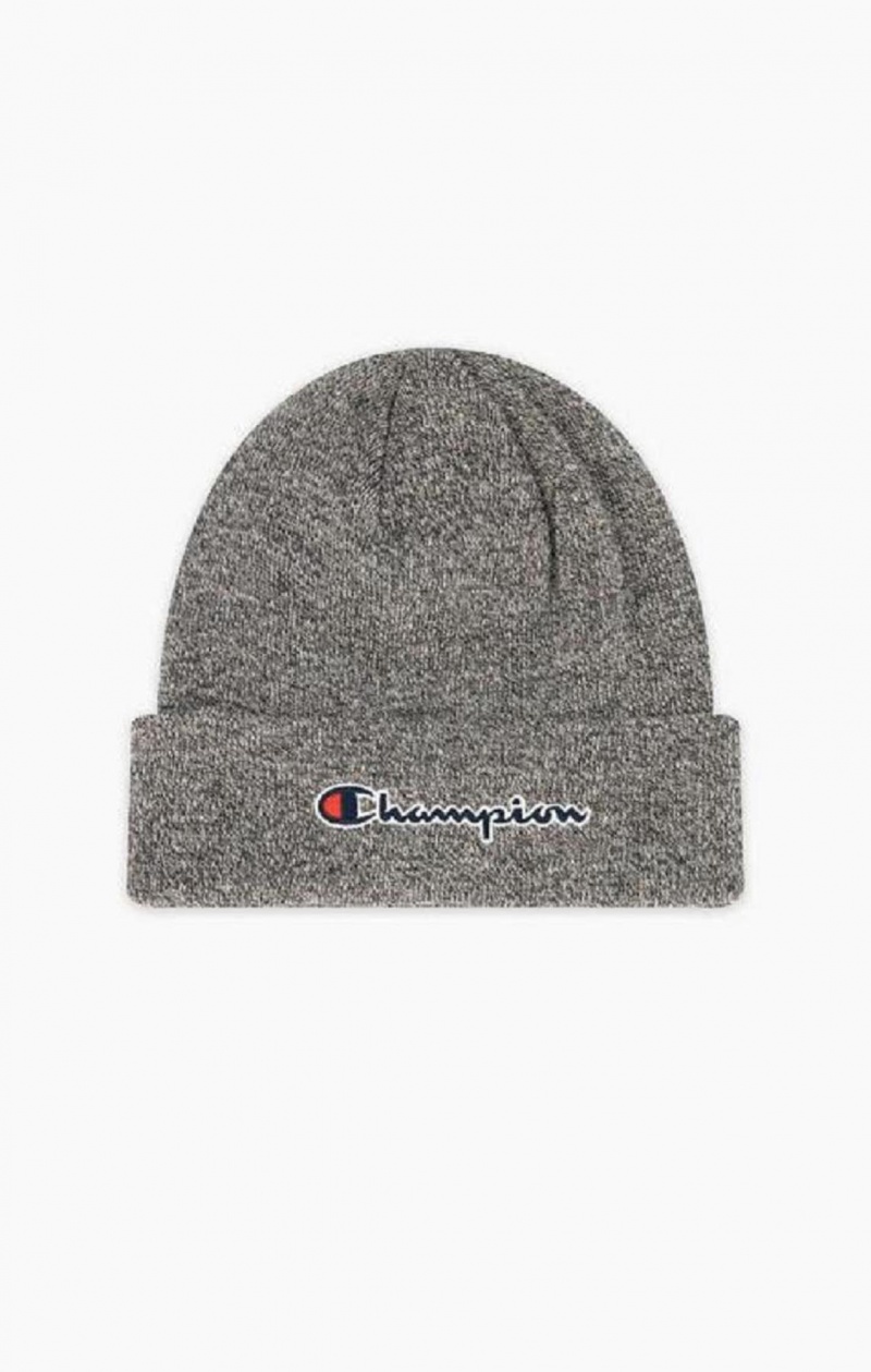 Dámské Klobouky Champion Embroidered Script Logo Beanie Hat Tmavě Šedé | 2640-YZQFE