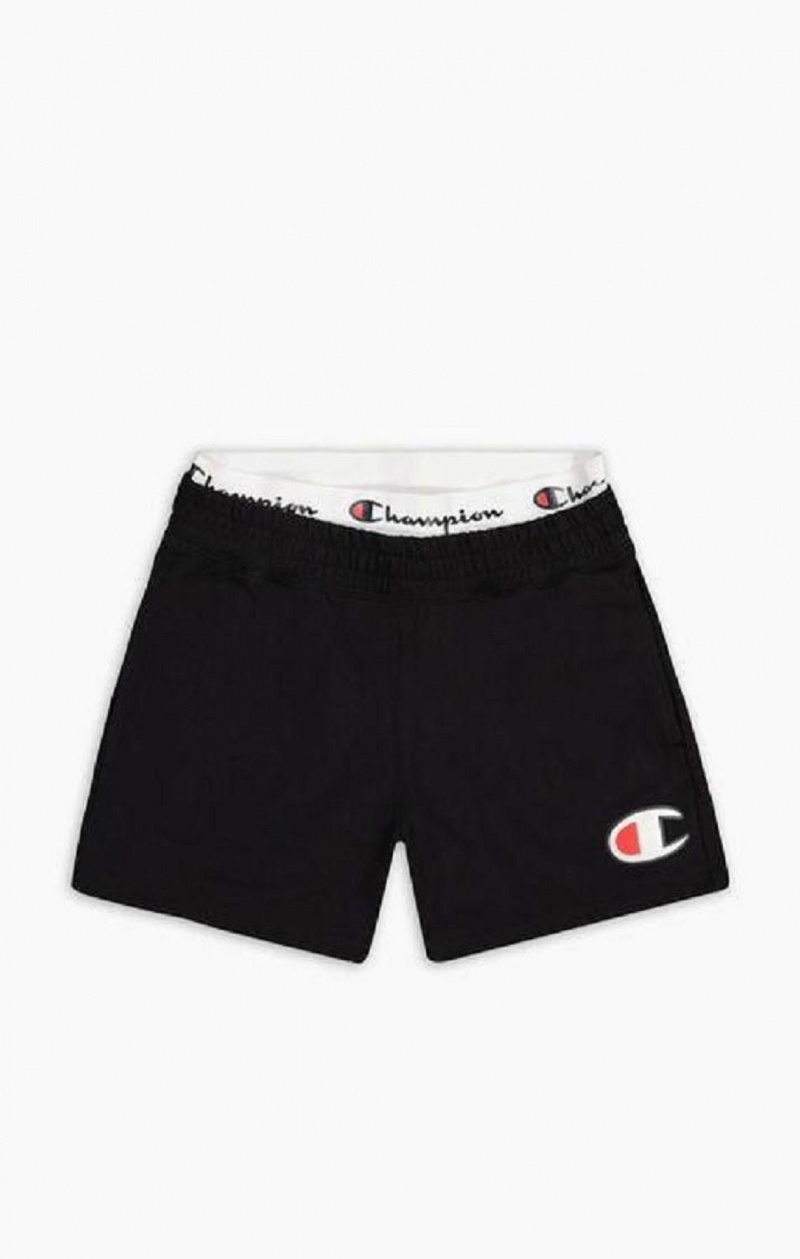 Dámské Kraťasy Champion Double Waistband Shorts Černé | 7365-ASXTB