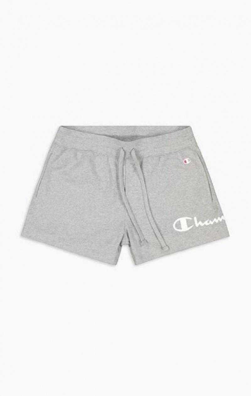 Dámské Kraťasy Champion Wraparound Script Logo Runner Shorts Světle Šedé | 0896-YMKQF