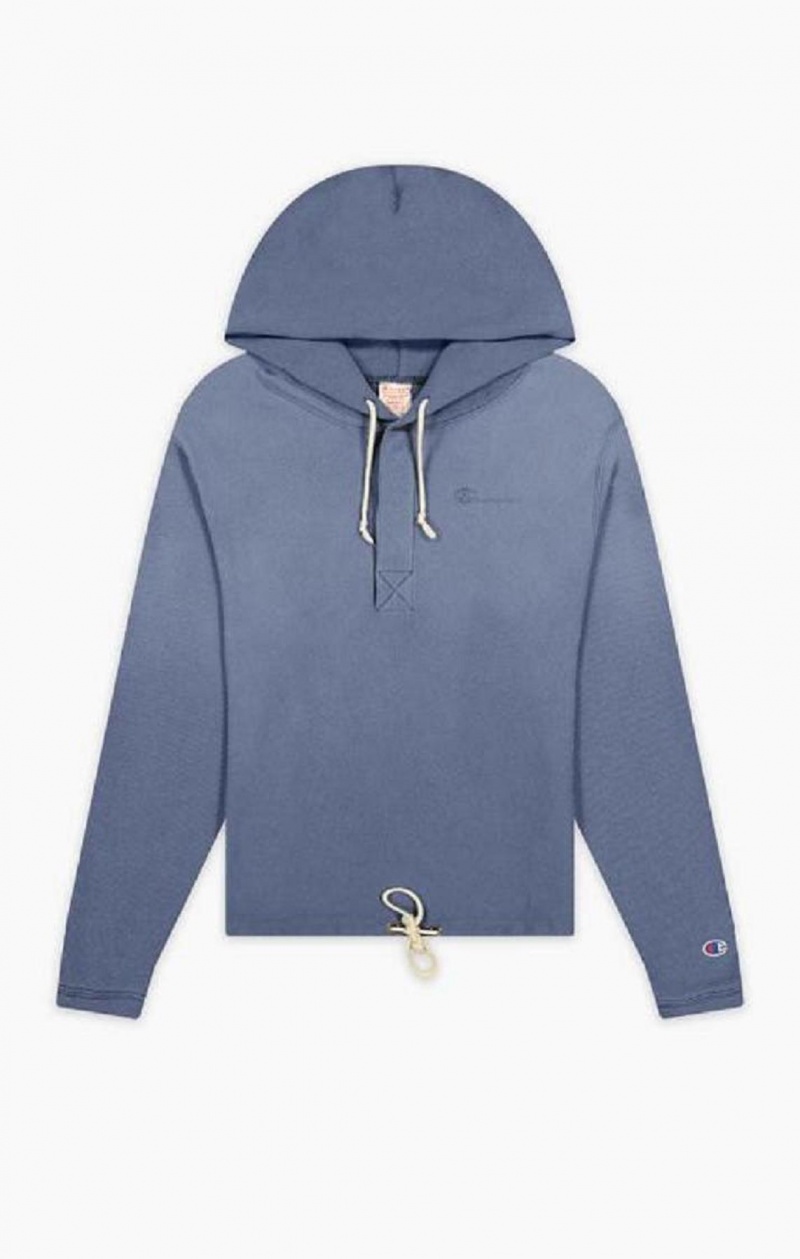 Dámské Mikina s Kapucí Champion Ombré Wash Drawstring Pasem Hoodie Tmavě Tyrkysové | 5087-DPZYK