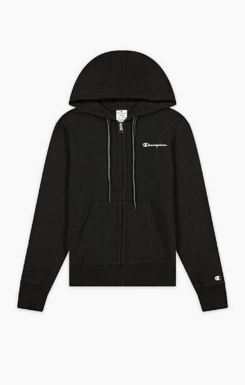 Dámské Mikina s Kapucí Champion Small Script Logo Hoodie Tmavě Blankyt | 1387-XGQTW