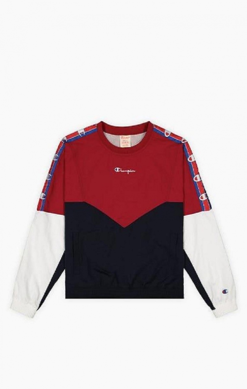 Dámské Mikiny Champion Colour Block Track Sweatshirt Vínové | 7548-OXKED