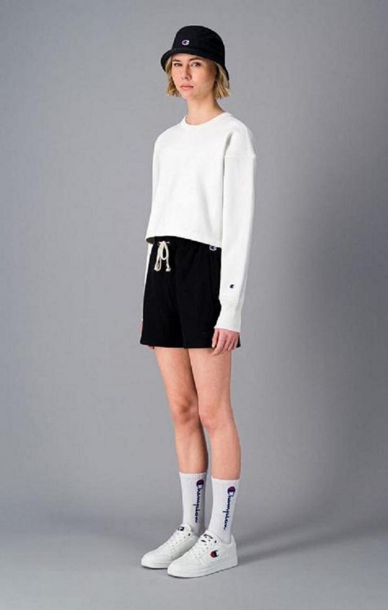 Dámské Mikiny Champion Cropped Reverse Weave Sweatshirt Bílé | 7519-BYSEP