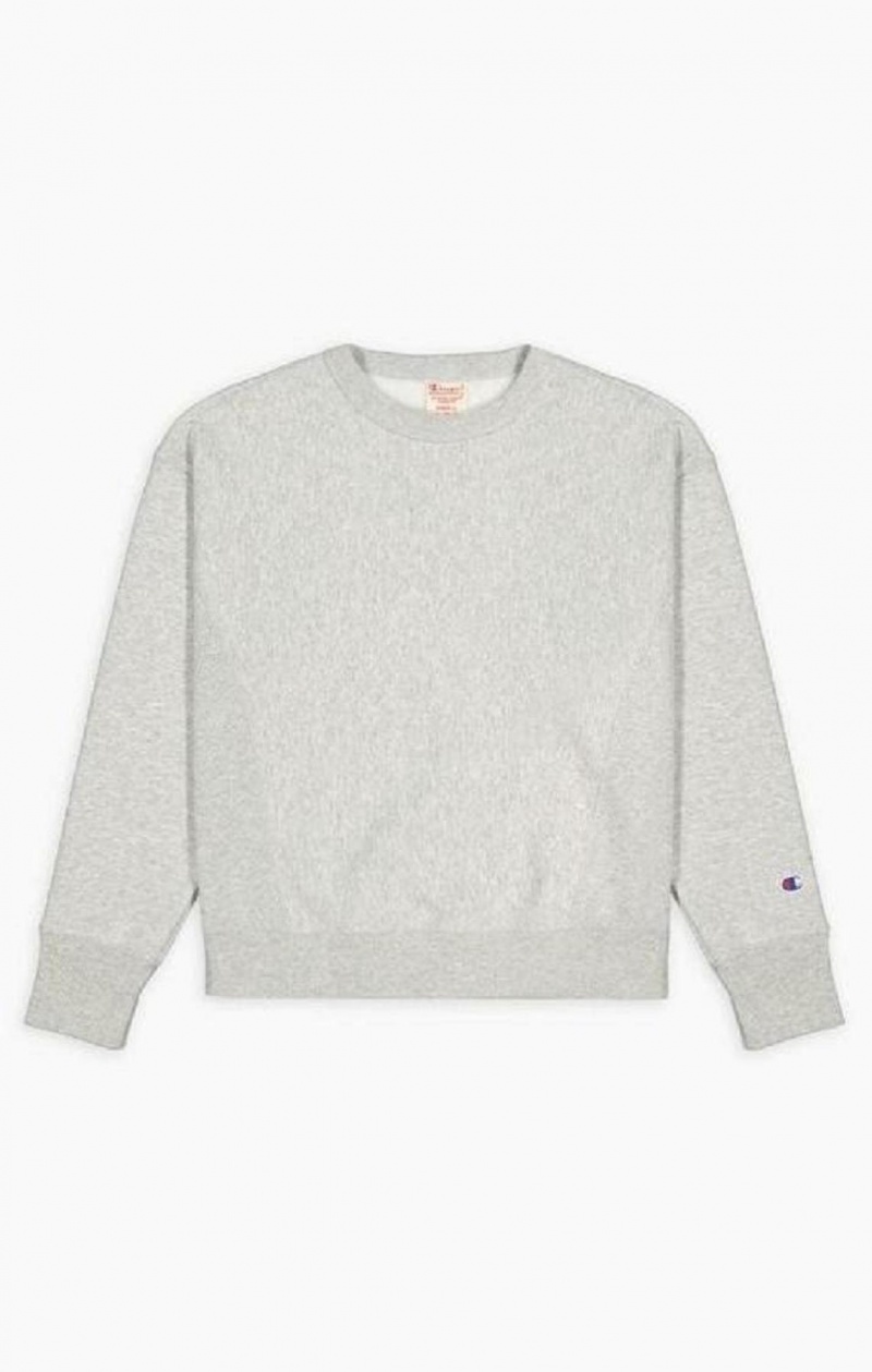 Dámské Mikiny Champion Lehké Reverse Weave Sweatshirt Světle Šedé | 5279-KMWBV