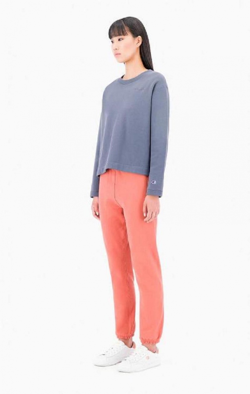 Dámské Mikiny Champion Ombré Wash Cropped Sweatshirt Tmavě Tyrkysové | 4605-DFAUL