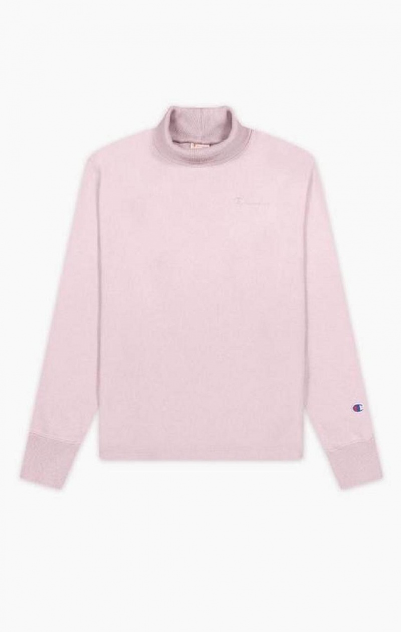 Dámské Mikiny Champion Ombré Wash High Neck Sweatshirt Růžové | 8162-BTGLP